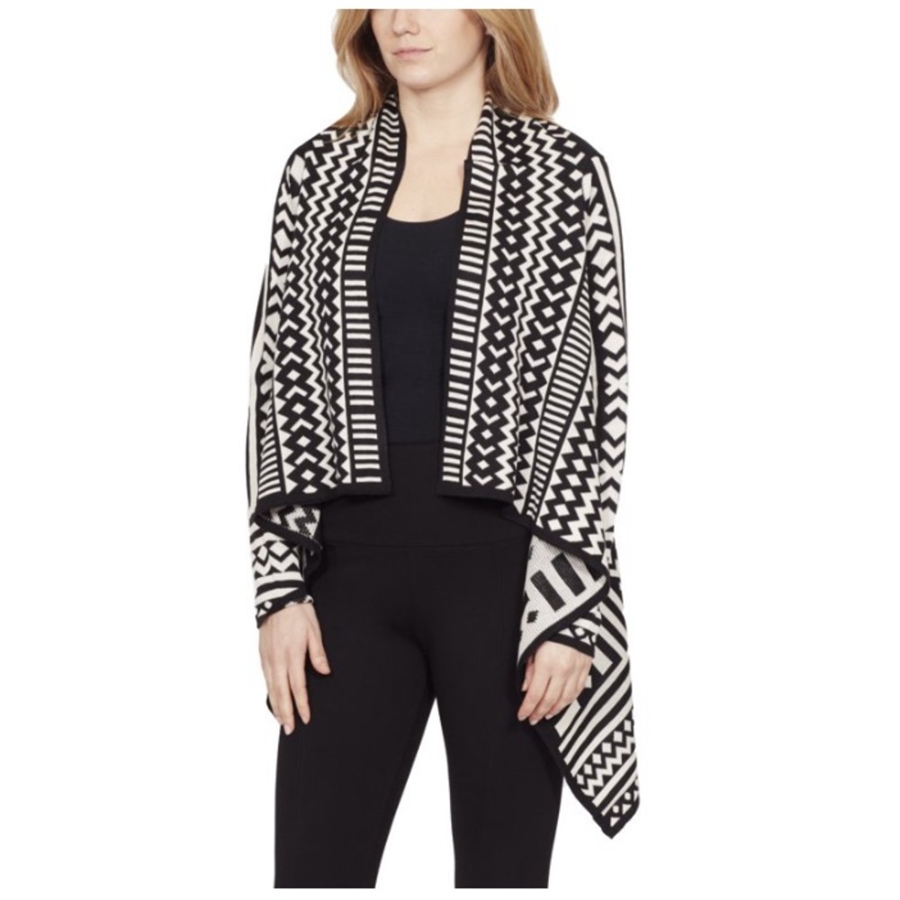 Larry Levine B&W Open Cardigan - Picture 8 of 8